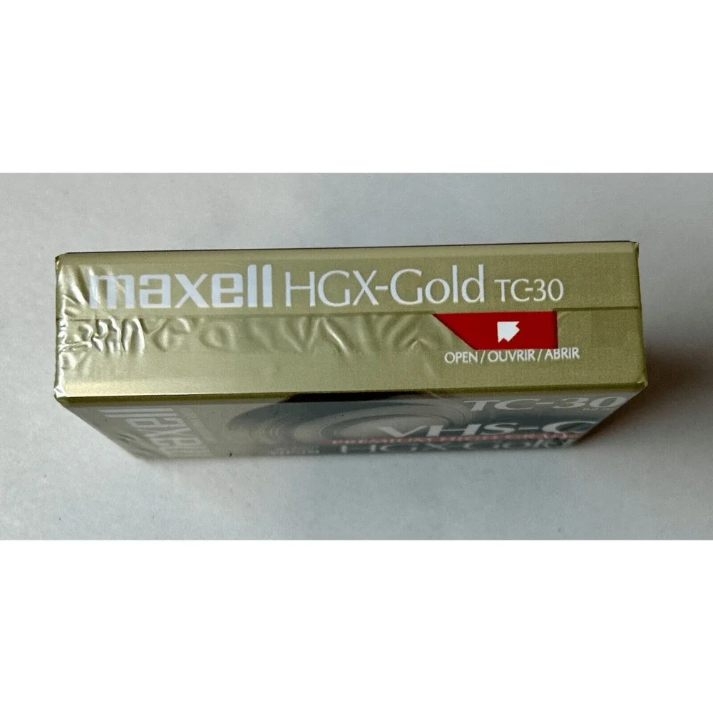 Maxell VHS-C TC-30 HGX-Gold Camcorder Blank Tape Premium High Grade New Sealed